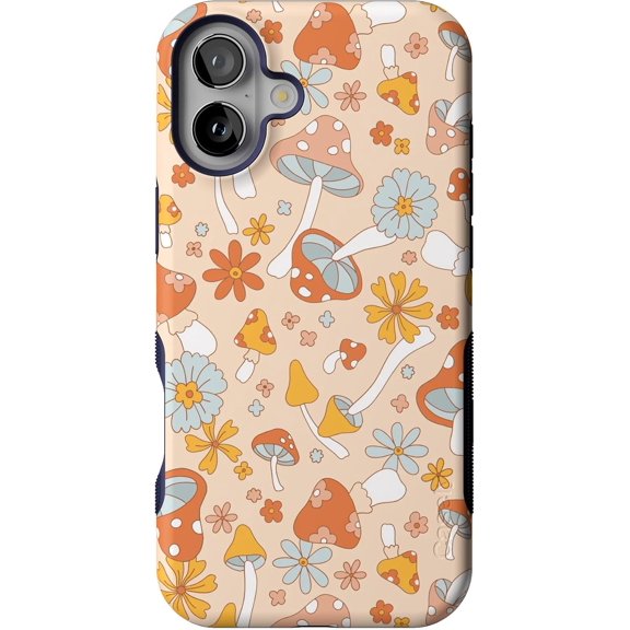 Case for iPhone 16 Plus Case | Mushroom Magic | Retro Floral | Bold Protective Design | Compatible with MagSafe