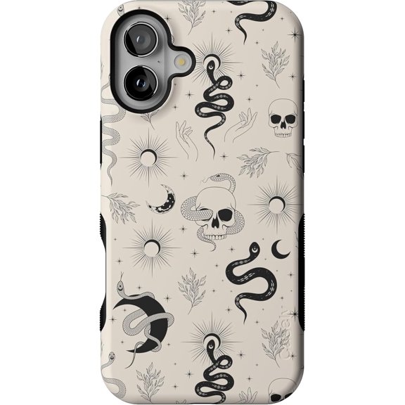 Case for iPhone 16 Plus Case | No Further Explanation | Snakes & Skulls | Bold Protective Design | Compatible with MagSafe