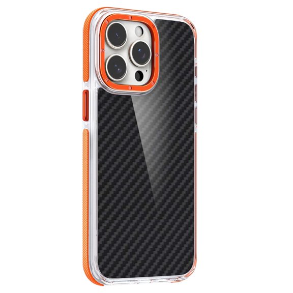 Case for iPhone 16 Pro Max/16 Pro/16 Plus/16, Carbon Fiber Cases Camera Protective Back Drop Protection Cover