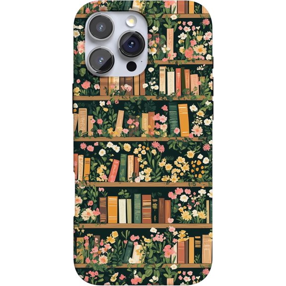 Case for iPhone 16 Pro Max Case | Book Nook | Floral Library | Compatible with MagSafe | Classic Ultra Slim Design