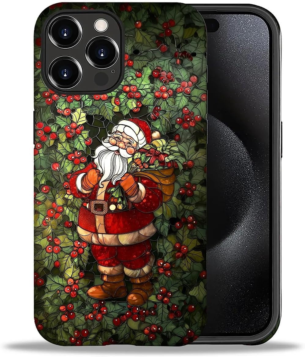 Case for iPhone 16 Pro,Wild Fruit Christmas Santa Claus Exquisitely ...