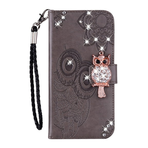 Case for iPhone 16e ,Flip Case for Women Glitter Bling Diamond Case with Cards Slot Cash Pockets Embossing PU Leather Flip Wallet Case for iPhone 16e