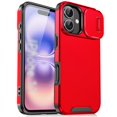 thumbnail image 1 of Case for iPhone 17 6.3-inch,Compatible with MagSafe, Built In Slide Camera Cover Heavy Duty ShockProof Protective Case,Red,For iPhone 17, 1 of 9