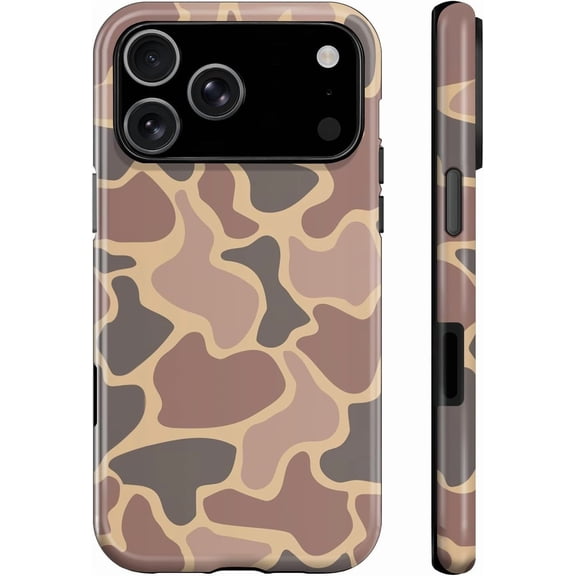 Case for iPhone 17 Case, Camo Phone Case for Women Boy Men, Dual-Layer Hard Shell + Silicone Cover - Aesthetic Protective Design Cases
