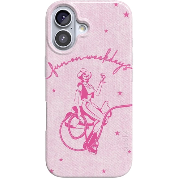 Case for iPhone 17 Case | Denim Cowgirl | Fun on Weekdays | Compatible with MagSafe | Classic Ultra Slim Design