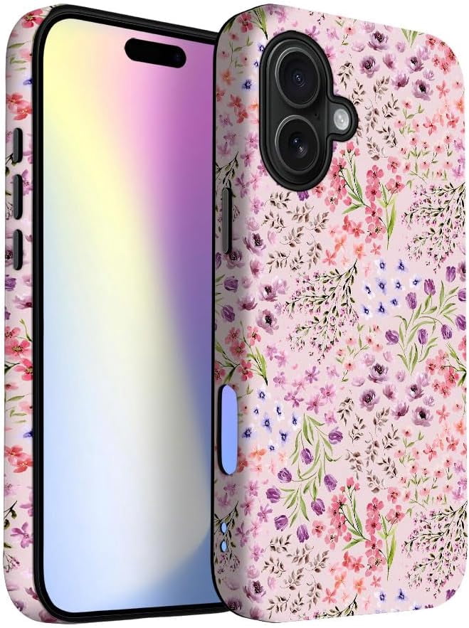 Case for iPhone 17 Case | Watercolor Pink Florals | Slim Drop ...