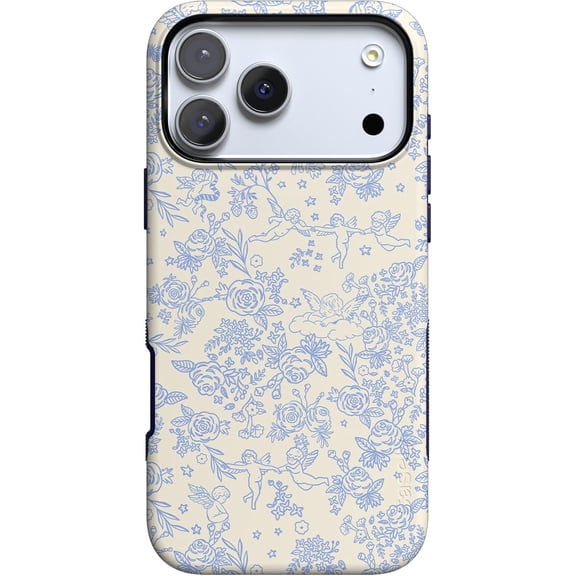 Case for iPhone 17 Pro Case | Cupid's Canvas | Periwinkle Floral | Bold Protective Design | Compatible with MagSafe