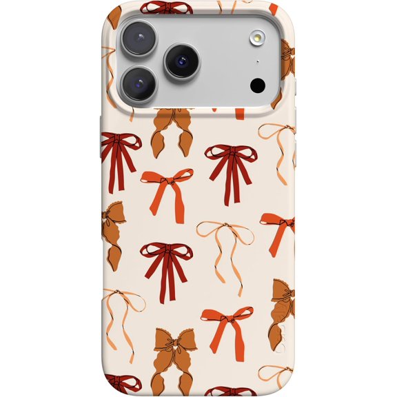 Case for iPhone 17 Pro Case | Fall Girlie | Pumpkin Spice Bows | Compatible with MagSafe | Classic Ultra Slim Design