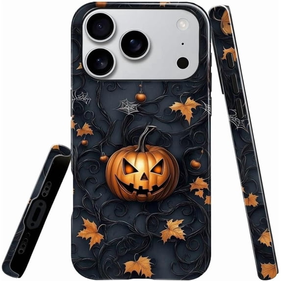 Case for iPhone 17 Pro, Pumpkin Dark Halloween Phone Case Slim Silicone ...