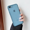 thumbnail image 1 of Case for iPhone 7 Plus/8 Plus,Clear Soft Silicone Bumper Protective Retro Color Transparent Shockproof Phone Case - Blue, 1 of 5