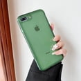 thumbnail image 1 of Case for iPhone 7 Plus/8 Plus,Clear Soft Silicone Bumper Protective Retro Color Transparent Shockproof Phone Case - Green, 1 of 1