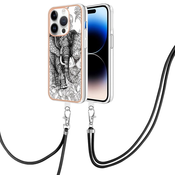 Case for iPhone 7 Shockproof Durable Rugged Phone Cover with Adjustable Detachable Crossbody Lanyard Novel Designs Slim Fit Skin-Friendly