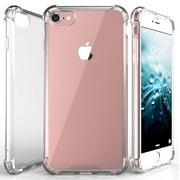 Case for iPhone 8, Clear Aquaflex Transparent Flexible TPU [Shock Absorbing] Bumper Cover fits SE3, SE2, iPhone 8, iPhone 7