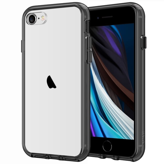 Case for iPhone SE 2020 2nd Generation, iPhone 8 and iPhone 7, 4.7-Inch, Shockproof Bumper Cover, Anti-Scratch Clear Back (Dark Grey)