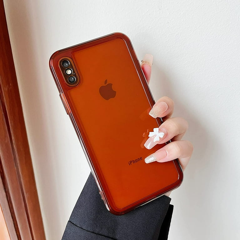 Case for iPhone X,Clear Soft Silicone Bumper Protective Retro