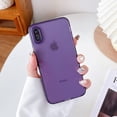 thumbnail image 1 of Case for iPhone X,Clear Soft Silicone Bumper Protective Retro Color Transparent Shockproof Phone Case - Purple, 1 of 8