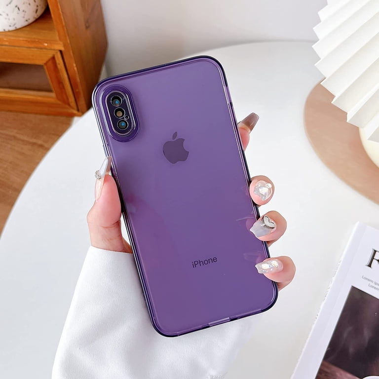 Case for iPhone X,Clear Soft Silicone Bumper Protective Retro