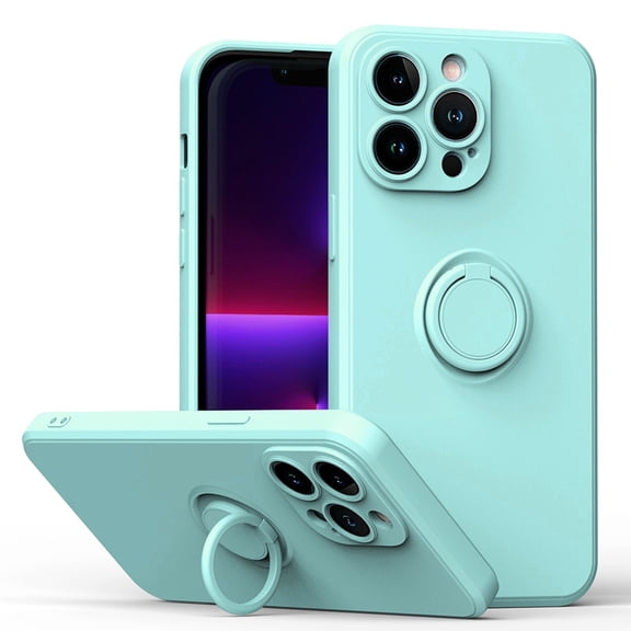 Case for iPhone X Slim Bumper Case With 360 Rotatable Ring Holder Kickstand Magnetic Car Mount Full Around Protection Non-Slip