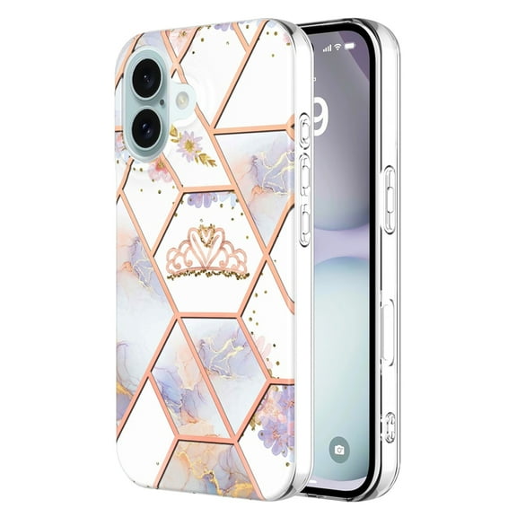 Case for iPhone X protective case, Soft TPU + IMD Marble Flower Pattern Case,with Camera Lens Protection Shockproof Cover