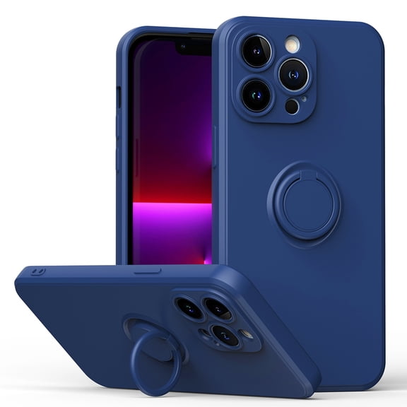 Case for iPhone XR Slim Bumper Case With 360 Rotatable Ring Holder Kickstand Magnetic Car Mount Full Around Protection Non-Slip