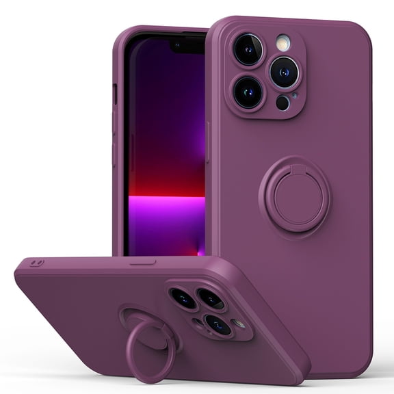 Case for iPhone XS Max Slim Bumper Case With 360 Rotatable Ring Holder Kickstand Magnetic Car Mount Full Around Protection Non-Slip
