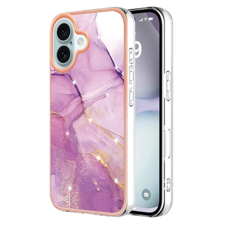 Case for iphone 13 Pro Max Marble-patterned gold-edge phone case - Stylish protection