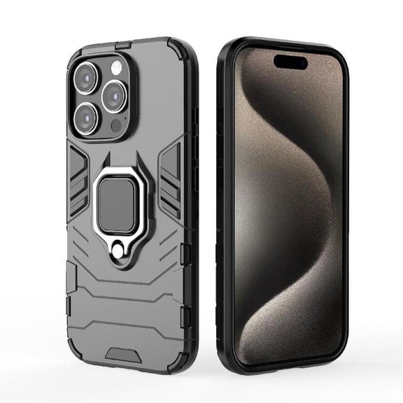 Case for iphone 16 Pro Kickstand Shockproof Cover 360°rotating Ring Military Drop Protection