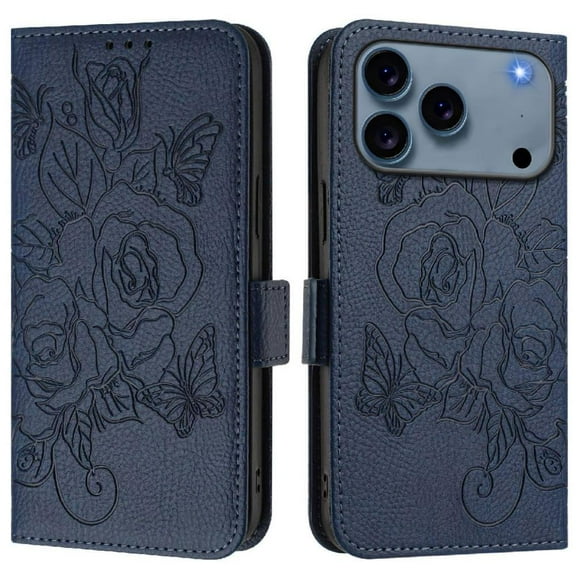 Case for iphone 17 Pro Pu Leather Magnetic Wallet with Credit Card Slot