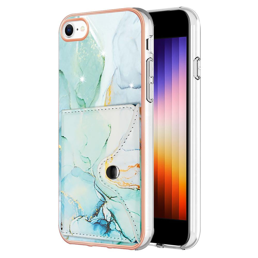 Case For Iphone Se 2020 8 7 Marble Slim Wallet Soft Tpu Bumper Card