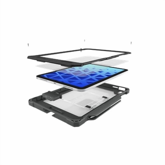 MAXCases Shield Extreme-X2 for iPad 10/11 10.9" w/3.5 mm Adapter and Tamper-Resistant Design (2022) (Black Bezel-Gray Chromebook Case) - For Apple iPad (10th Generation) Tablet - 10.9" Maximum Scre...