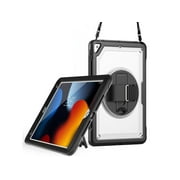 Case for iPad 10.2 inch 2021 2020 2019 9th 8th 7th Generation iPad Air 3 10.5 Pro 10.5 inch with Screen Protector, Foldable Stand, Pencil Holder, Shockproof Rugged Protective Cover