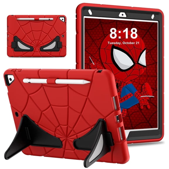 Case for iPad 10.2-inch 9th Generation 2021 / iPad 8th Generation 2020 / iPad 7th Gen 2019 Multiple Protection Shockproof Contrast Color Cover With Stand and Pen Holder