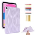 thumbnail image 1 of Case for iPad 10th Gen 10.9" 2022 A2757/A2777/A2696, Luxury Slim Fit TPU Back Protective Shock-Absorption Corner Protection Lightweight Soft Cover for iPad 10th Generation, Purple, 1 of 8