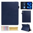 thumbnail image 1 of Case for iPad 10th Generation 10.9" 2022, PU Leather Folio Multi-Angle Viewing Stand Card Slots Case with Elastic Band Auto Wake/Sleep Magnetic Case Cover for iPad 10th Gen 10.9 Inch 2022, Darkblue, 1 of 1