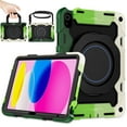 thumbnail image 1 of Case for iPad 10th Generation 10.9 inch for Kids Women Men with Screen Protector,360 Kickstand & Handle,Shoulder Strap,Heavy Duty Military Grade Shockproof iPad Case 10th Generation, 1 of 5