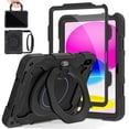 thumbnail image 1 of Case for iPad 10th Generation 10.9 inch for Kids Women Men with Screen Protector,360 Kickstand & Handle,Shoulder Strap,Heavy Duty Military Grade Shockproof iPad Case 10th Generation, 1 of 8