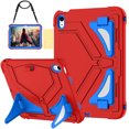 thumbnail image 1 of Case for iPad 10th Generation Case for Kids 10.9 Inch 2022 10th Gen/iPad A16 11th Generation 11 Inch 2025 Cover with Pen Holder Screen Protector Strap Kids Boys Thickned Cornor,Red Blue, 1 of 7