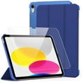 thumbnail image 1 of Case for iPad 11th Generation / iPad 10th Generation 10.9 Inch with Screen Protector - Ultra Thin with Stand Function Slim PU Leather Smart Protective Case - Dark Blue, 1 of 8