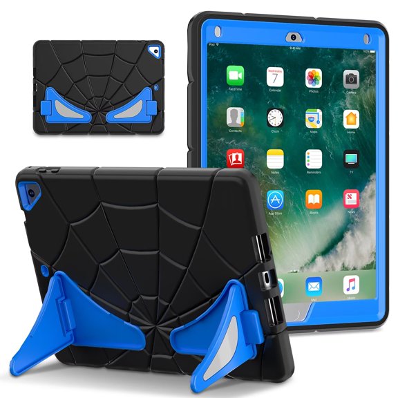 Case for iPad 6th Generation 2018 / 5th Gen 2017 / iPad Air 2 / Pro 9.7-inch Multiple Protection Shockproof Contrast Color Cover With Stand and Pen Holder