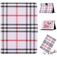 thumbnail image 1 of Case for iPad 6th Generation, Plaid Design Cute Stylish Shockproof Cover with Kickstand Magnetic Flip Folio Case for iPad 6th Generation 9.7 inch,Lightpurple, 1 of 6