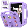 thumbnail image 1 of Case for iPad 6th /iPad 5th Generation/iPad 9.7 Inch (2018/2017)/iPad Air 2 & Air 9.7 Inch (2014/2013),Cute Kids Kawaii Cover 3D Cartoon Handle & Stand Soft Silicone Shockproof Case,Lightpurple, 1 of 8