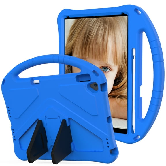Case for iPad 7th/8th Generation 10.2" & iPad Air 3rd Gen 10.5" Tablet - TOPSHE Lightweight Handle Stand Kids Child Shock Drop Proof Protective Cover with Soft Screen Protector Gift, Blue