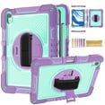 thumbnail image 1 of Case for iPad 8th/7th Gen 10.2" ,Heavy Duty Rugged Shockproof Anti-fall Protective Case Cover with Rotating Kickstand, Carrying Shoulder Strap, Handle Hand Strap,F, 1 of 9