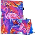 thumbnail image 1 of Case for iPad 9.7 2018 2017 / iPad Air 2 / iPad Air, Premium Leather Folio Stand Wallet Kids Case with Auto Sleep/Wake for iPad 9.7 inch (6th Gen, 5th Gen)/iPad Air 2/iPad Air,Flamingo, 1 of 8