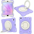 thumbnail image 1 of Case for iPad 9.7 6th/5th 2018/2017 / Air 2 / Pro 9.7, 360° Rotating Silicone PC Multi-Functional Handle-Kickstand Shockproof Cover & Shoulder Strap & Pencil Holder,Purple, 1 of 10