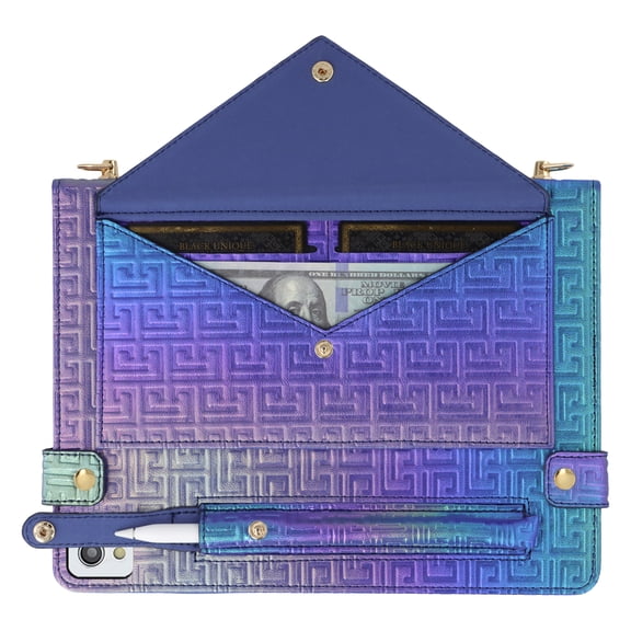 Case for iPad 9th/8th/7th Generation, Folio Stand PU Leather Crossbody Cover with Pencil Holder+Card Slots Wallet Case with Shoulder Strap+Hand Strap for iPad 10.2 inch 2021/2020/2019, Colorful