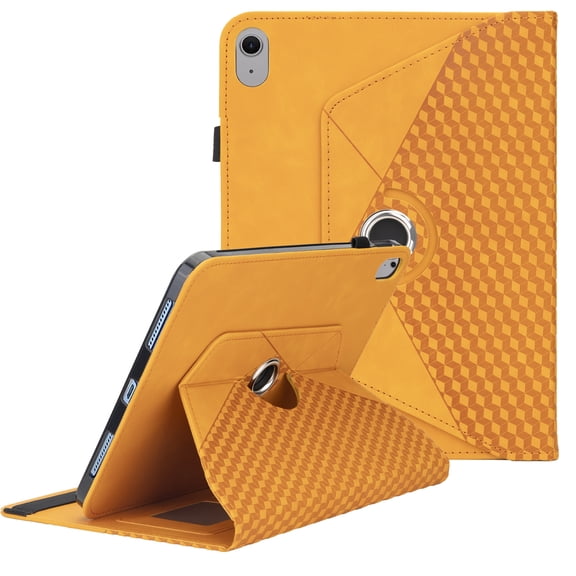 Case for iPad (A16) 11 Inch 2025/iPad 10th Generation 10.9 Inch 2022) with Pencil Holder, 360 Degree Rotation PU Leather Folio Protective Cover, Support Auto Sleep/Wake