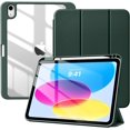 thumbnail image 1 of Case for iPad (A16) 11th Generation 11 Inch 2025, iPad 10th Generation Case 10.9 Inch 2022 with Pencil Holder,Slim Protective Cover with Clear Back Shell,Auto Wake/Sleep, Midnight Green, 1 of 15