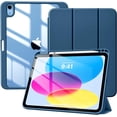 thumbnail image 1 of Case for iPad (A16) 11th Generation 11 Inch 2025, iPad 10th Generation Case 10.9 Inch 2022 with Pencil Holder,Slim Protective Cover with Clear Back Shell,Auto Wake/Sleep, Dark Sea Blue, 1 of 17