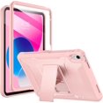thumbnail image 1 of Case for iPad (A16) 11th Generation 11-inch 2025, iPad 10th Generation 10.9-inch 2022, with Built-in Screen Protector and Kickstand, Rugged Full Body Protective Cover - Pink Sand, 1 of 13